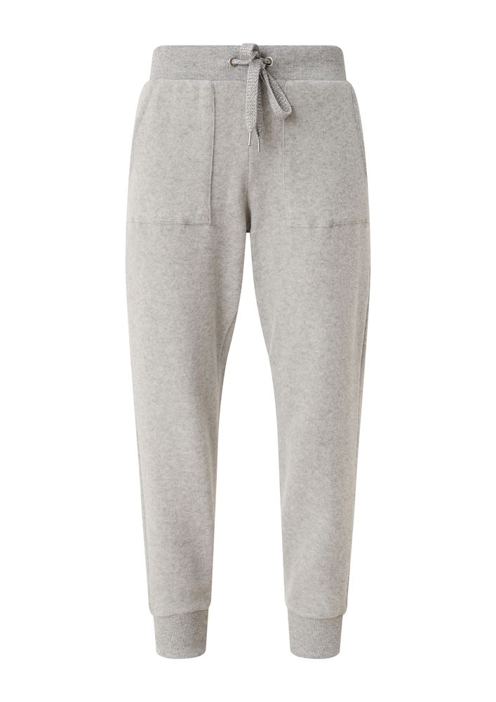 QS designed by Jogginghose Ripp- Hose grau S21 2107550 