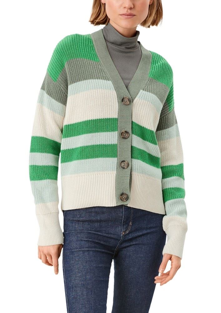 s.Oliver Cardigan mit Blockstreifen creme S12 2117576 