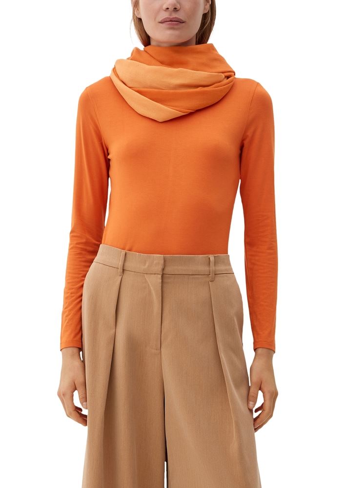 s.Oliver Loop-Schal aus Viskose und Baumwolle S22 2121550 OneSize | 2360 ORANGE | 