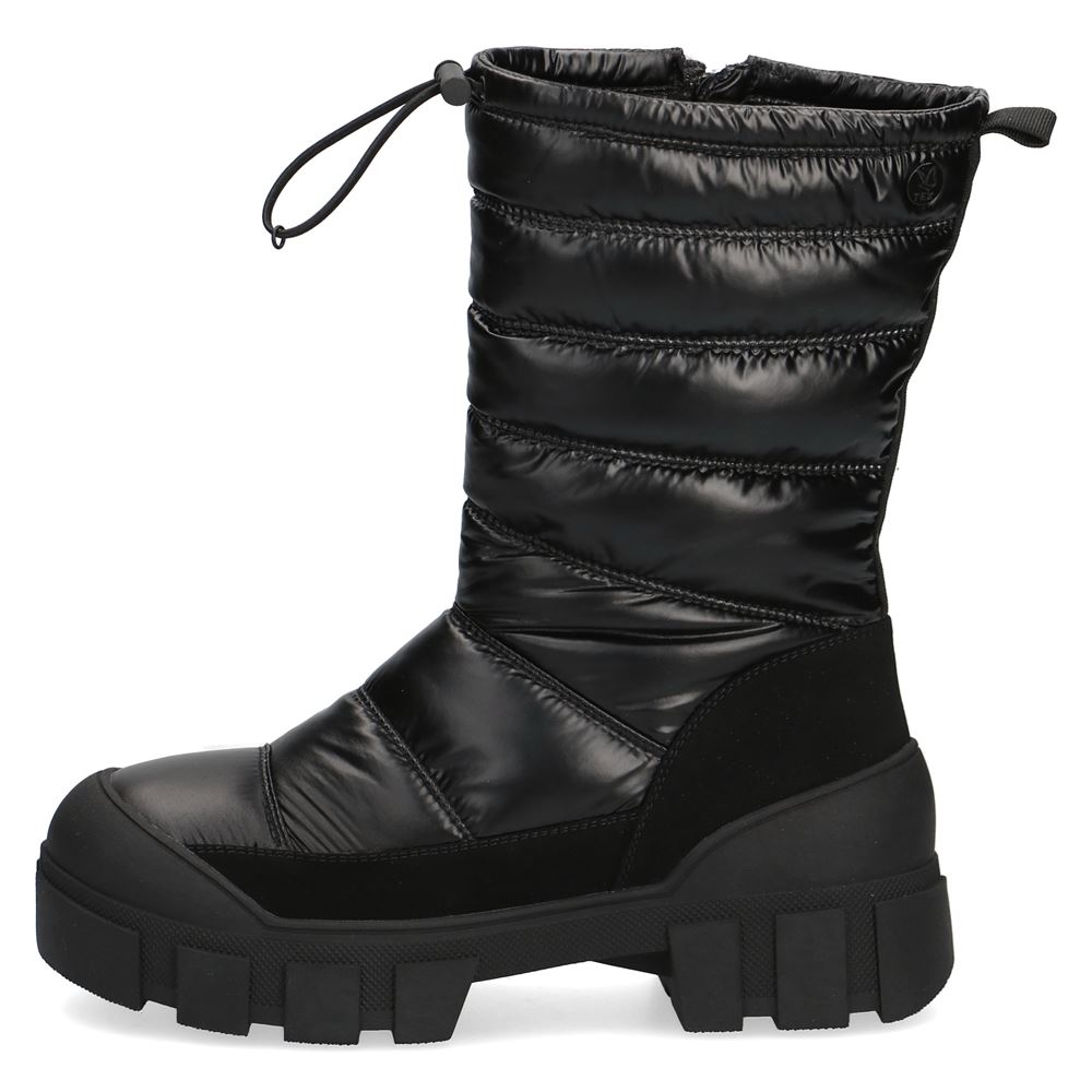 Caprice Damen Schlupfstiefel Warmfutter derbe Sohle schwarz S22 9-9-26444-29 36 | 019 BLACK COMB | 
