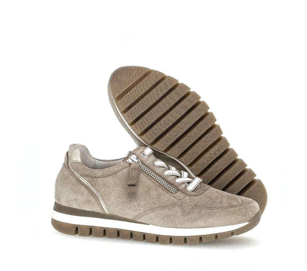 Gabor Sneaker Schnürer Reißverschluss H - Weite sand  66.438.30 