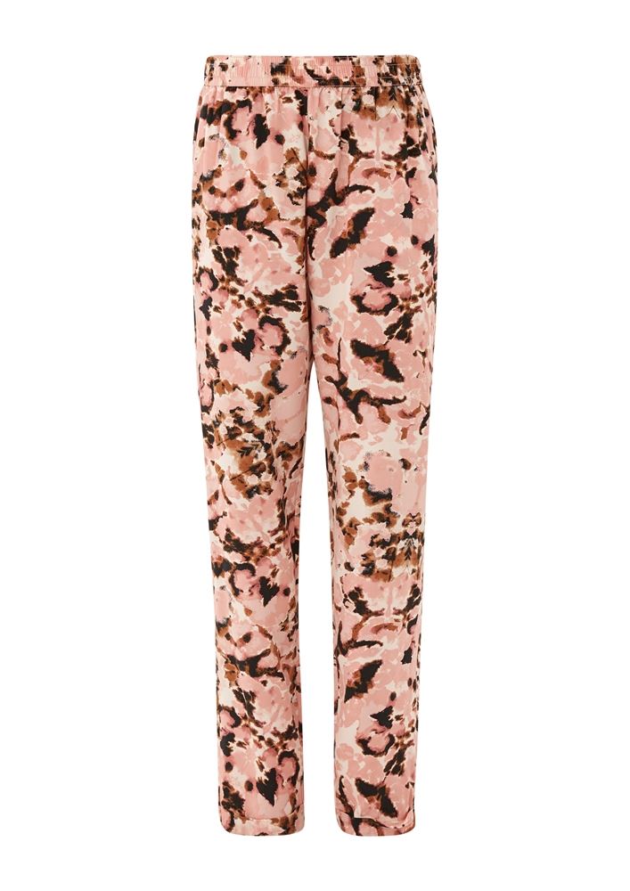 QS designed by Loose: Hose mit Allover-Print orange S13  2131199 