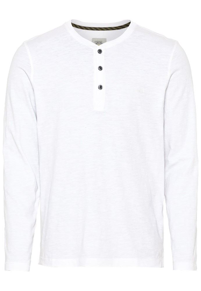 Camel Active Langarmshirt Henley - Kragen Organic Cotton cremeweiß Noos 9T05409371 XXXL | 01 | 