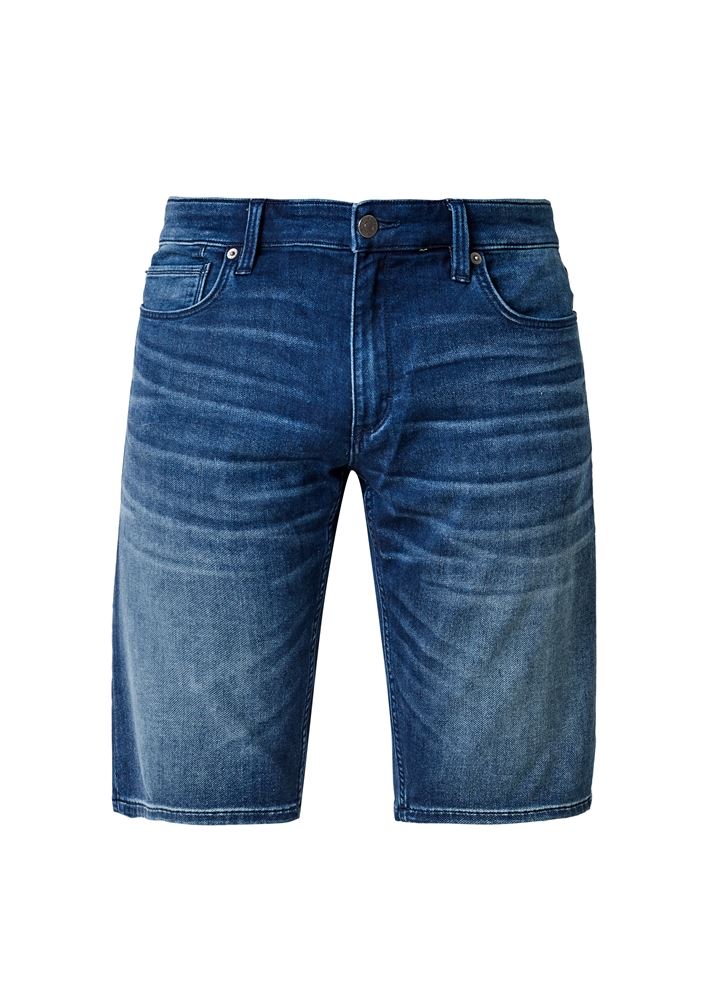 s.Oliver Herren Regular: Bermudajeans mit Waschung blau S13  2113492 