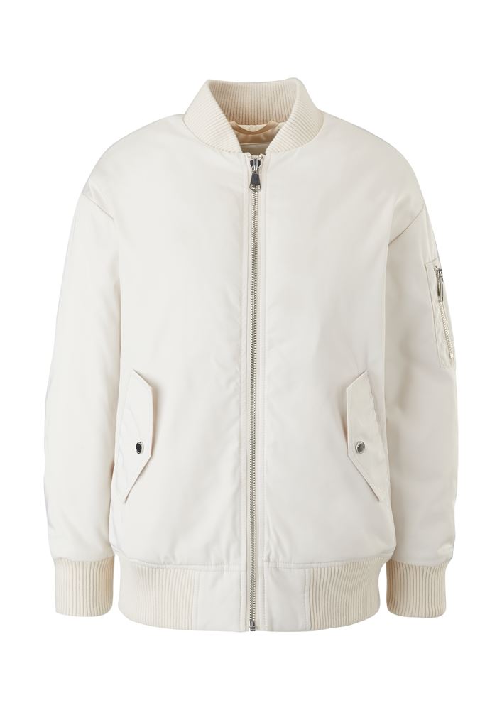 s.Oliver Damen Nylon- Blouson Jacke wattiert Stehkragen beige S22 2119872 