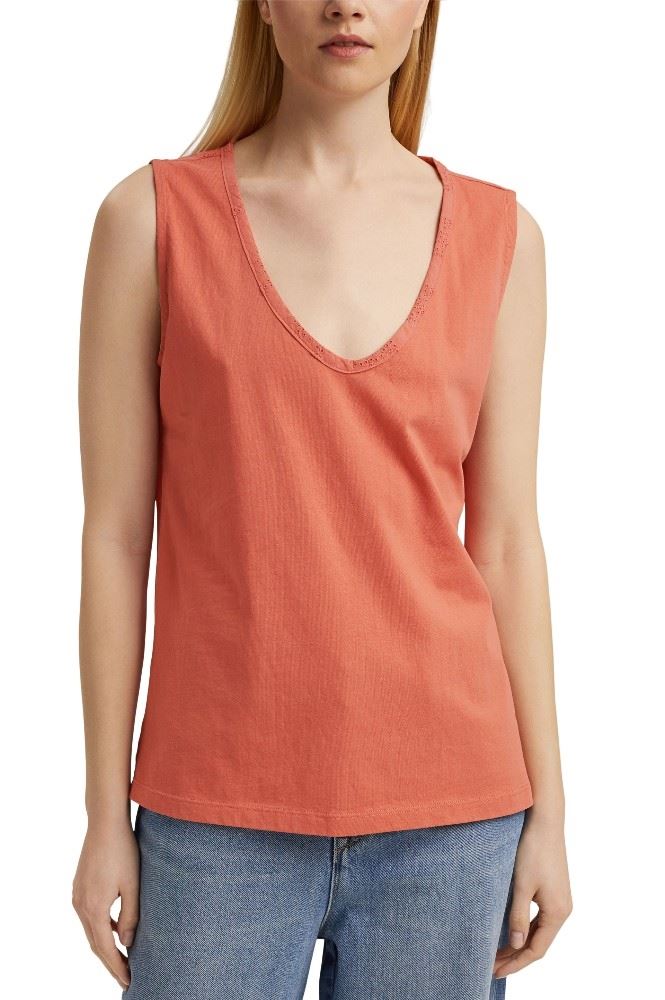 EDC by Esprit Blusentop Lochstickerei  rot coral 041CC1K303 