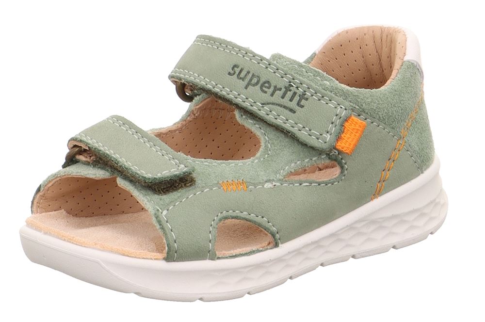 superfit LAGOON Sandale mit Klettverschluss hellgrün/orange S13  1-000510-7500 