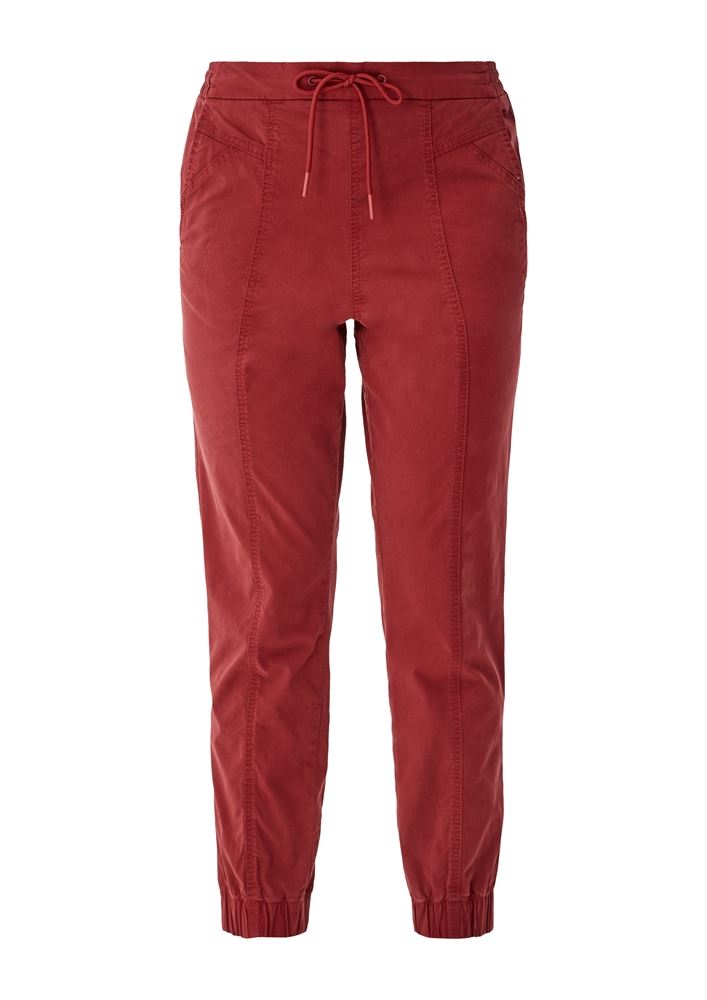s.Oliver Damen Jogpants Elastikbund Ankle-Länge rot S22 2120399 