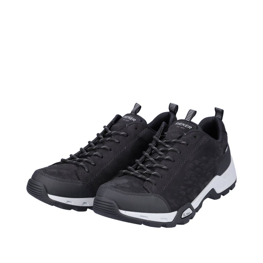 Rieker Antistress Herren Schnürhalbschuh Trekkingschuh TEX- Membran Wechselfußbett schwarz S22 16601-00 