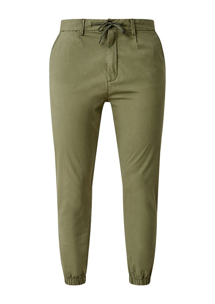 QS designed by Herren Jogpants Tapered leg- Hose grün S12  2113726 XXL | 7812 khaki/oliv | 