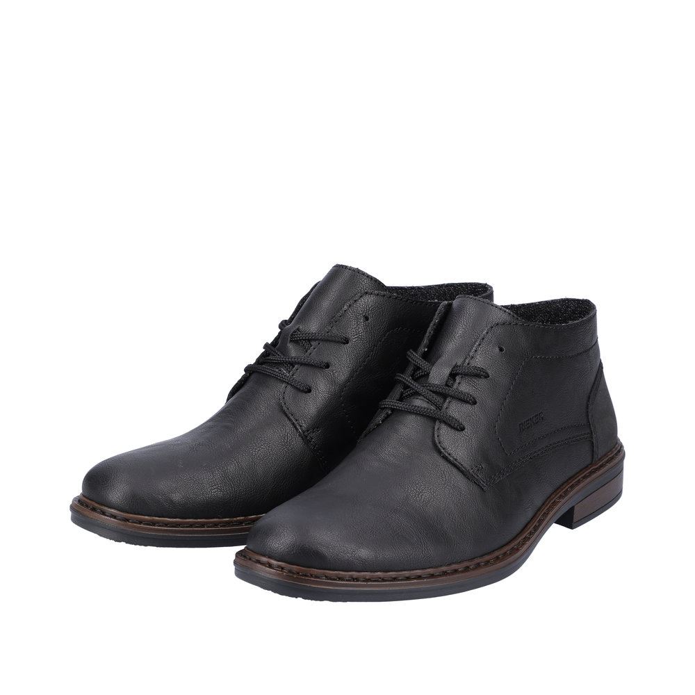 Rieker Antistress Herren Schnürstiefel Extraweite schwarz S23 17604-00 43 | schwarz/schwarz | H