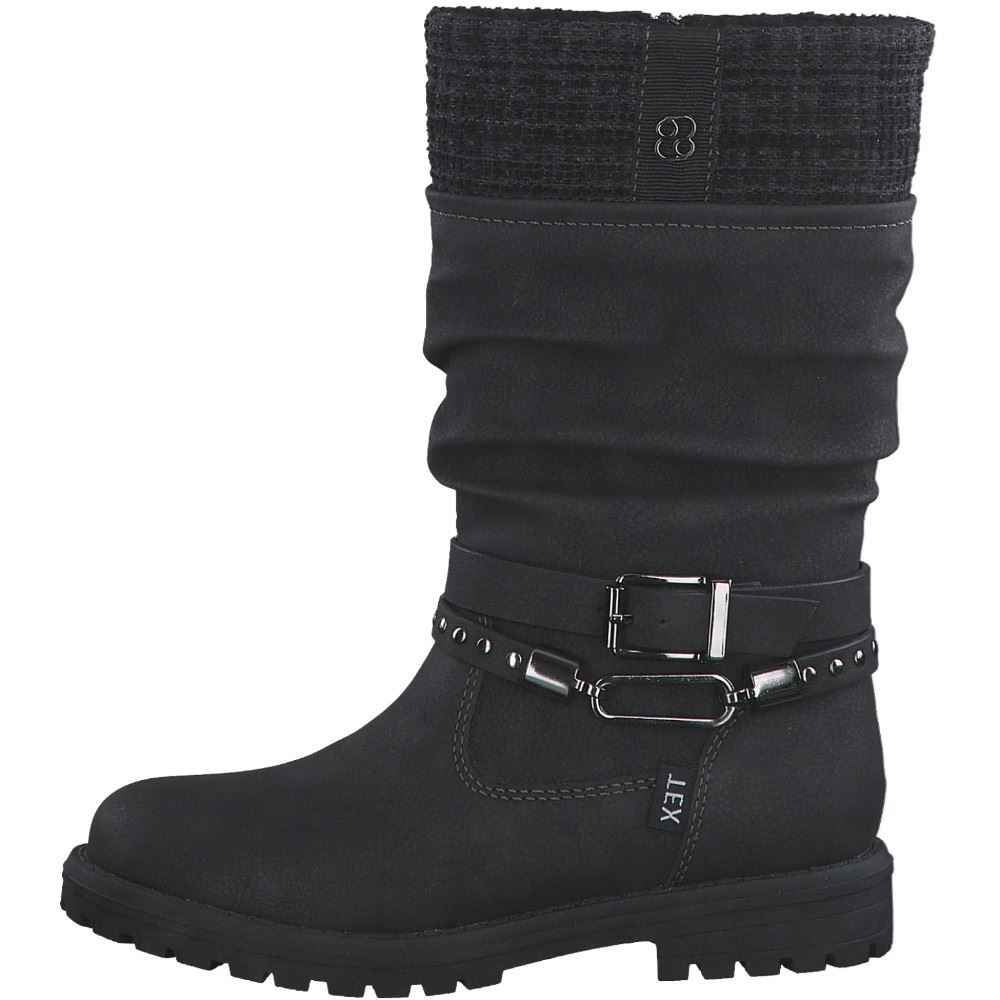s.Oliver Kinder Mädchen Stiefel TEX- Membran Strickbund schwarz S22  5-5-46600-29 