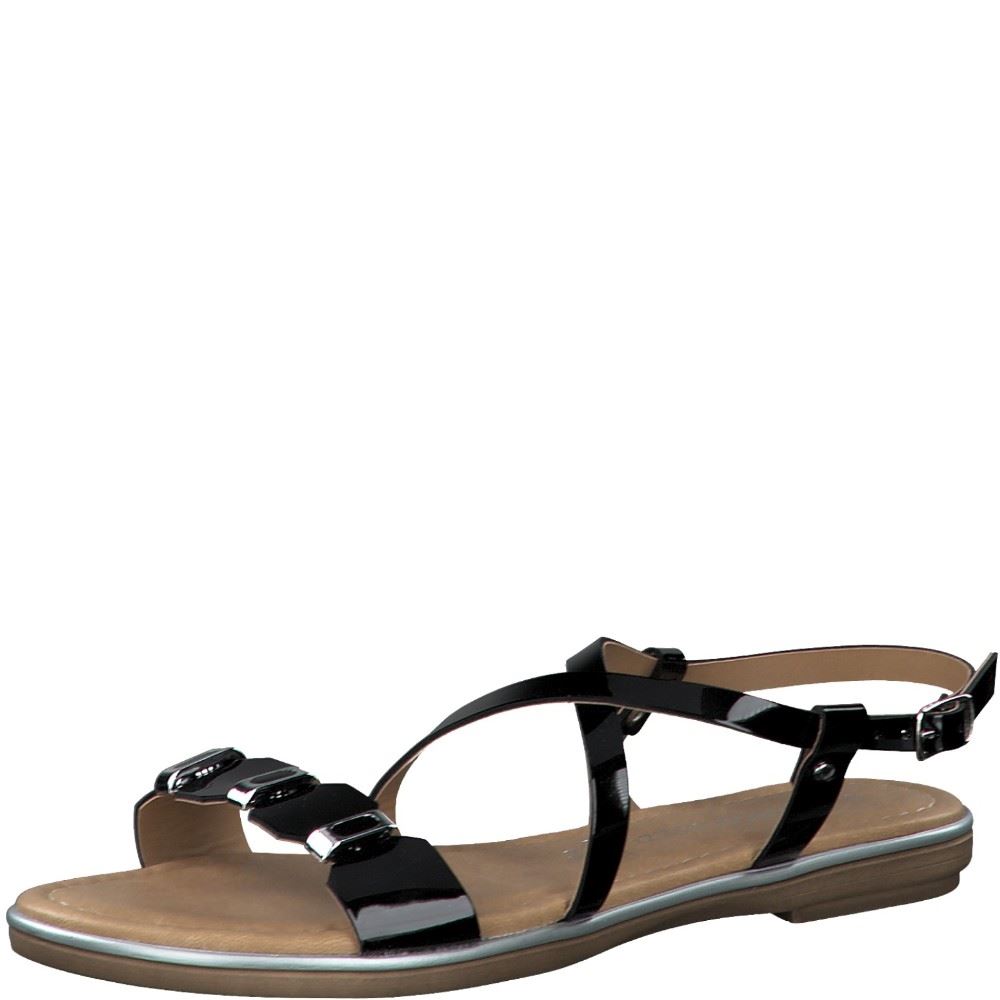Marco Tozzi Sandale schwarz Lack 2-2-28140-24 38 | 018 BLACK PATEN | 
