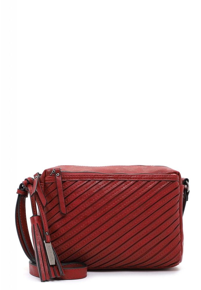 Tamaris Crossbody-Bag Umhängetasche Julina Streifen- Design rot S22 32021,600 