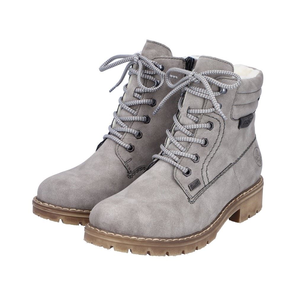 Rieker Antistress Damen Schnürboot Schnürstiefelette TEX- Membran Warmfutter grau S22 Y9125-40 