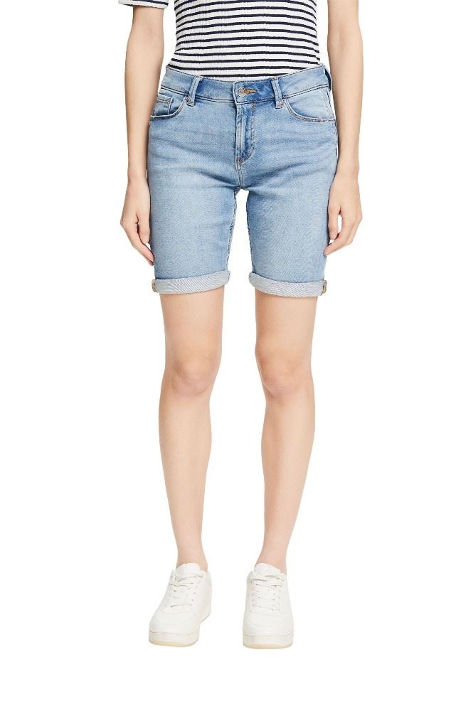 ESPRIT Denim-Shorts aus Bio-Baumwoll-Mix 992EE1C311 W26 | E903 BLUE LIGHT | 