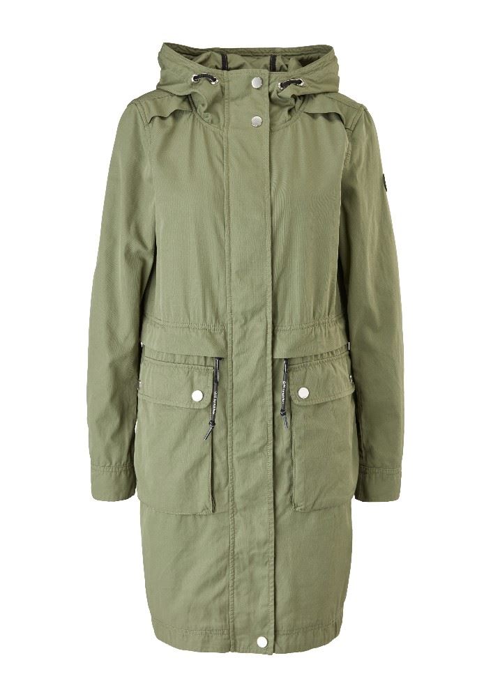 QS designed by Mantel Parka Cargo- Look grün blau S12  2109535 
