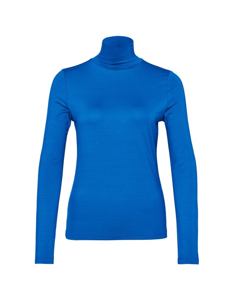 OPUS Sariette Rollkragenshirt blau und milk S22 10111810862100 44 | 30011 vibrant g | 