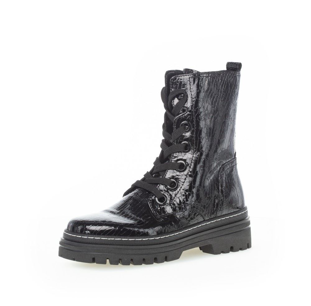 Gabor Schnürstiefelette schwarz S21 71.721.90 5,5 | schwarz (weiss) | F