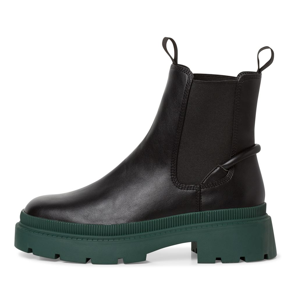 Tamaris Chelsea- Boot TOUCHit- Fußbett markante,farbige Sohle schwarz S22 1-1-25405-29 
