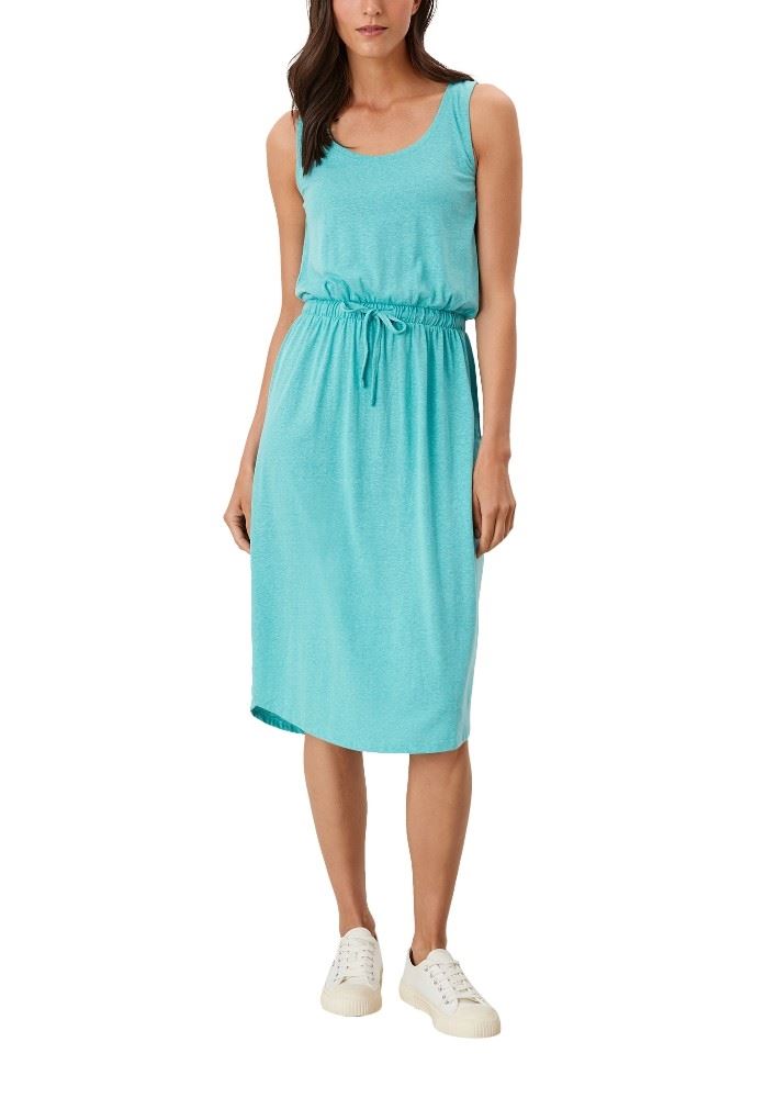 s.Oliver Midikleid mit Flammgarnstruktur türkis 12 2115797 