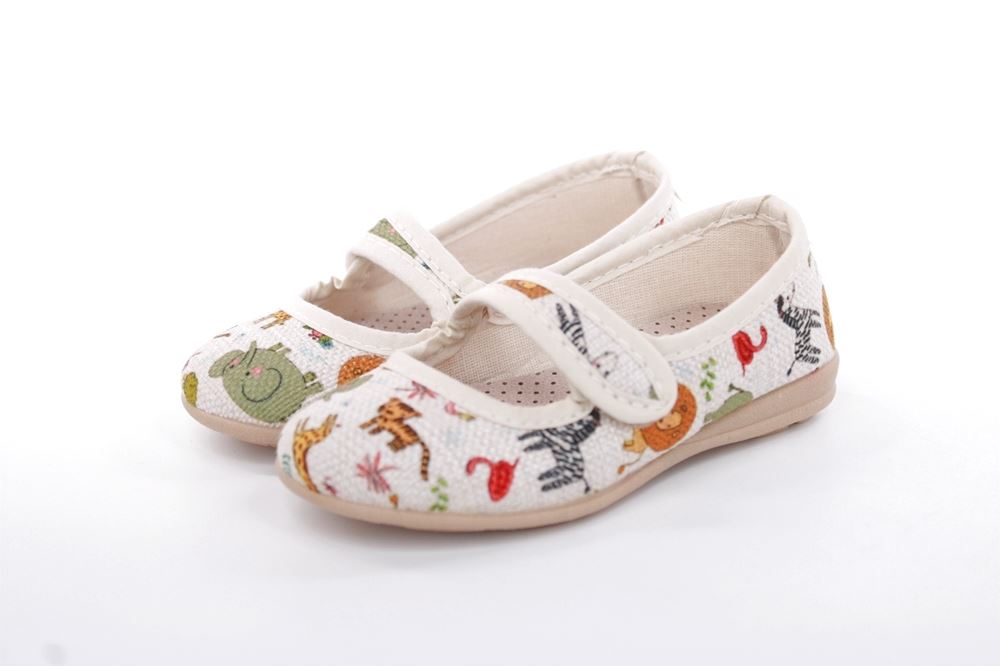s`knöpfli Kinderausschuh Tier- Motiv Klettverschluss beige S13 I28721 