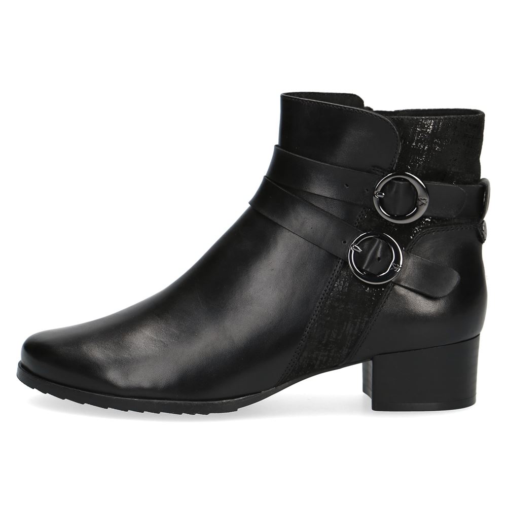 CAPRICE Stiefelette Leder Weit Wechselfußbett AIRMOTION schwarz S22 9-9-25313-29 6 | 019 BLACK COMB | 