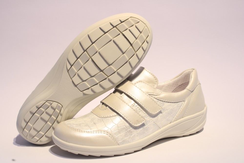 ACO Halbschuh Klettverschluss NANI weiß 204/8489 41 | 290 ice | 