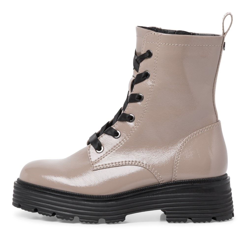 Tamaris Stiefelette Lackoptik TOUCHit Fußbett grau S22 1-1-25226-29 