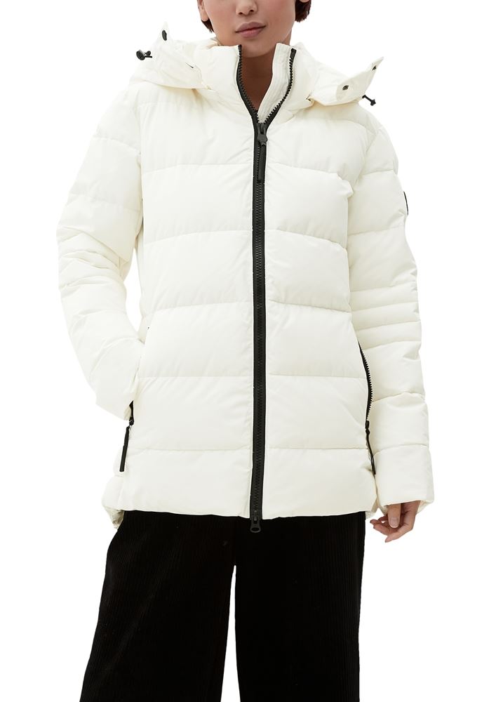 s.Oliver Steppjacke mit Kapuze ecru S22 2120756 42 | 0210 WHITE | 