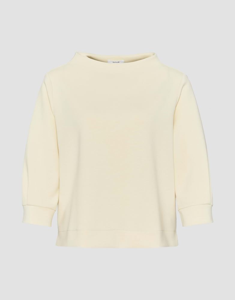 OPUS Sweater Gardeley 3/4 Arm Stehkragen gelb S13 1015304829100 