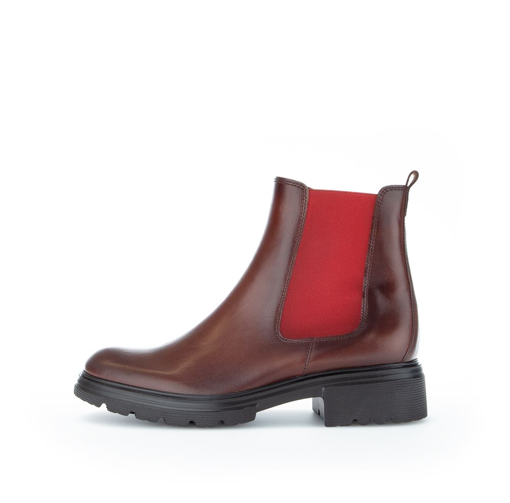 Gabor Chelsea-Boots Leder Wechselfußbett Reißverschluss braun S22 91.610.25 6,5 | sattel(Eff)(ros | F