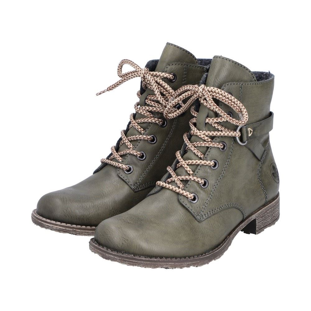 Rieker Antistress Damen Schnürboot Schnürstiefelette grün S22 70848-54 
