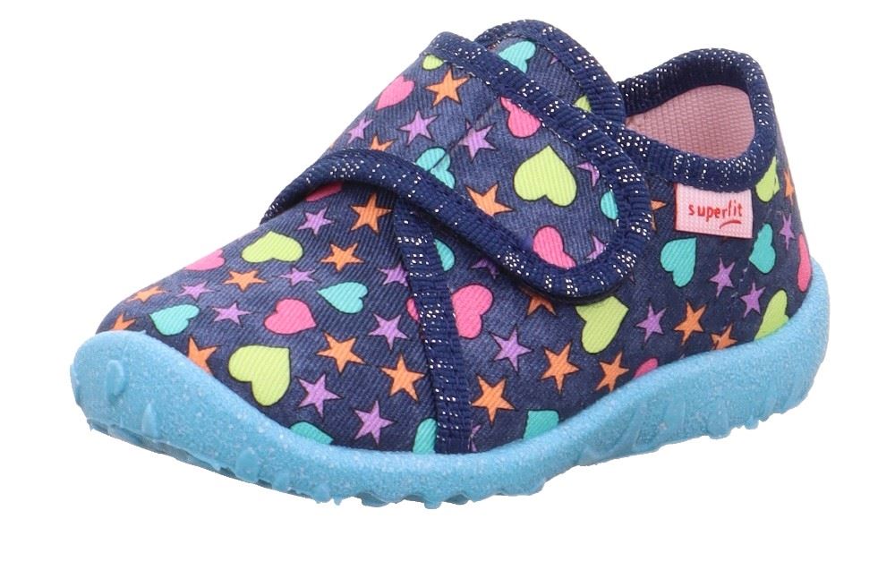 superfit Hausschuh Spotty blau bunt 1-009246-8090 21 | blau | 