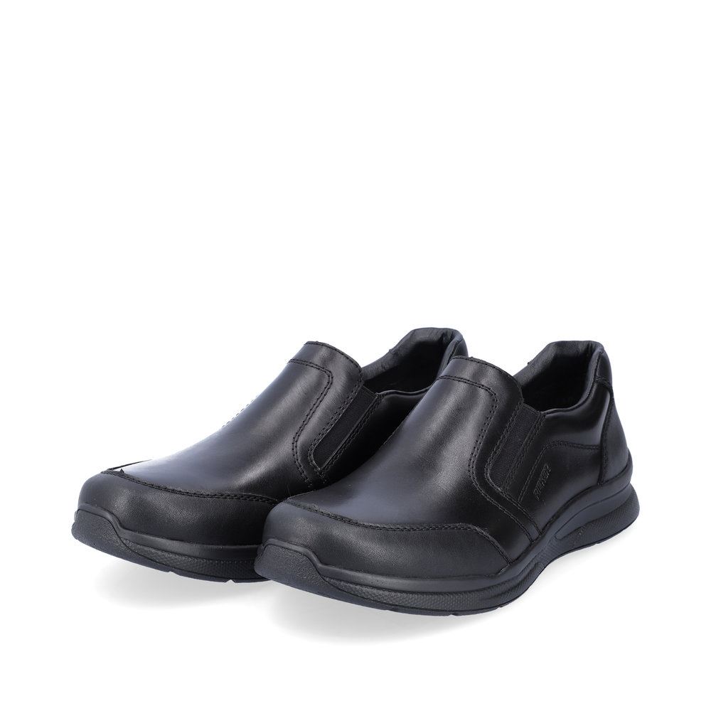 Rieker Antistress Herren Slipper Leder Extraweite Wechselfußbett schwarz S13 14850-01 