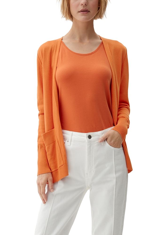 s.Oliver Cardigan mit Strukturdetail S22 2120583 34 | 2360 ORANGE | 
