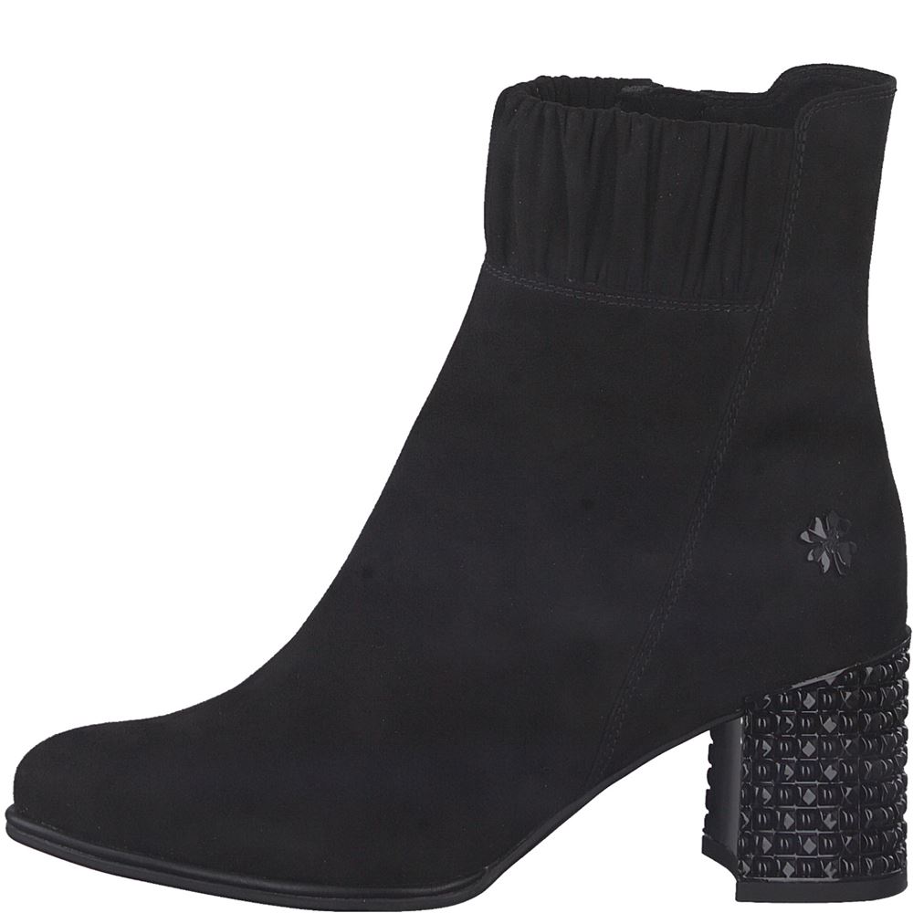 MARCO TOZZI by Guido Maria Kretschmer Stiefelette Schmuckabsatz schwarz S22 2-2-85304-29 