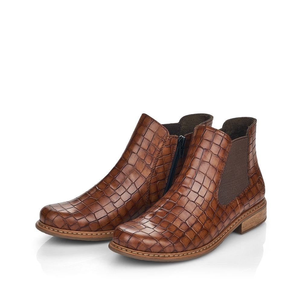 Rieker Antistress Chelsea Boots  Reptilien-Optik braun S21 Z4994-25 39 | palisander/brow | F