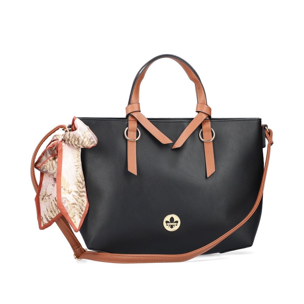 Rieker Damen Shopper abnehmbarer Schulterriemen Schleifen- Detail schwarz S13 H1507-00 