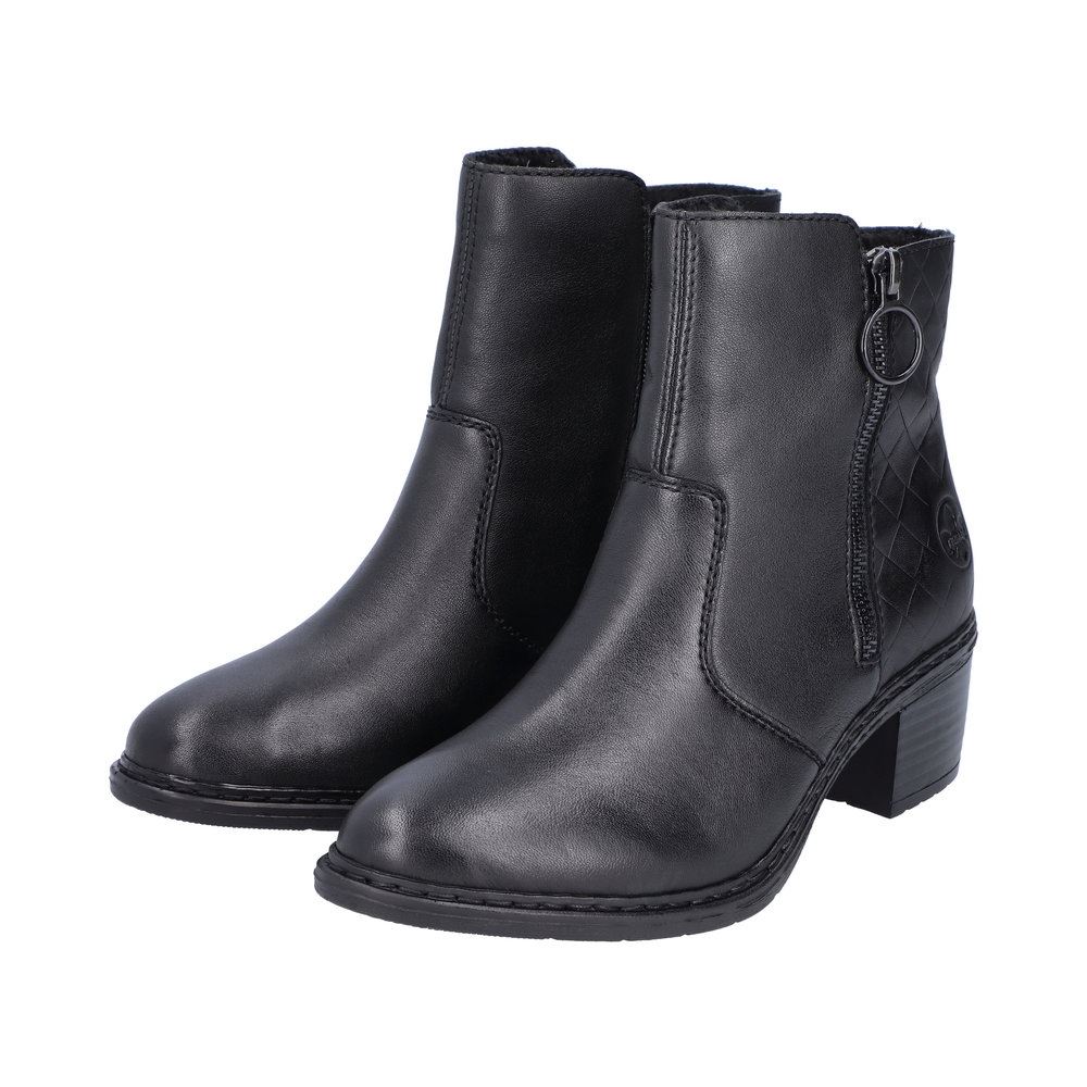 Rieker Antistress Damen Stiefelette Leder komfortweite schwarz S23  70150-00 