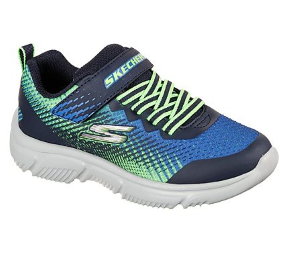 Skechers Kinderschuh Jungen GO RUN 650 NORVO Klettverschluss Waschmaschinenfest blau schwarz S22 405035L 31 | BKSL | 