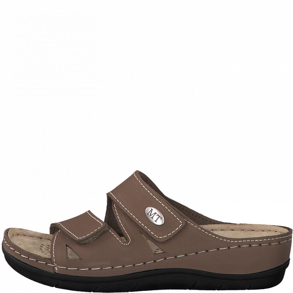 Marco Tozzi Pantolette Leder Klettverschluss beige 2-2-27512-26 