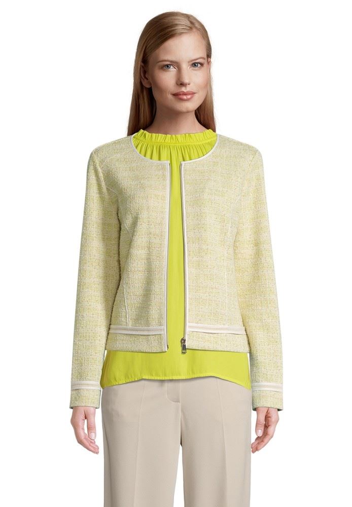Betty Barclay Shirtjacke Rundhalsausschnitt  gelb 42462211 40 | 1821 Cream/Yell | 