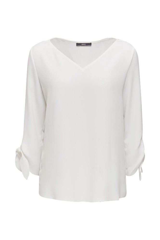 Esprit Collection Bluse 3/4 weiß schwarz 990EO1F305 