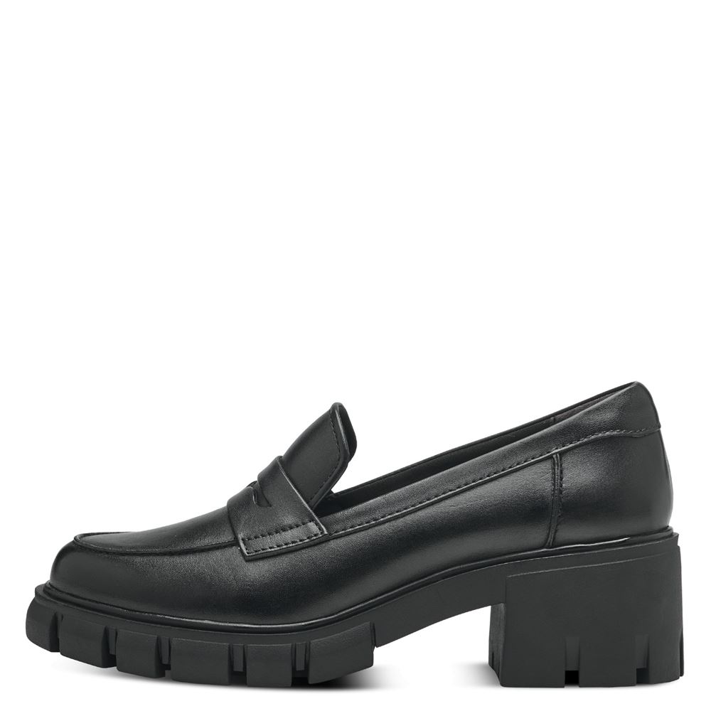 Tamaris Slipper sportive Sohle Leder TOUCHit- Fußbett schwarz S23 1-24439-41 