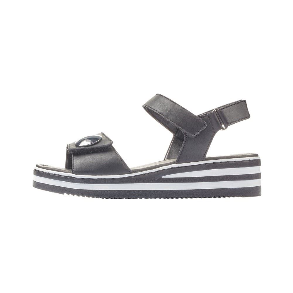 Rieker Sandalette Keilabsatz schwarz V02S8-00 39 | schwarz | E