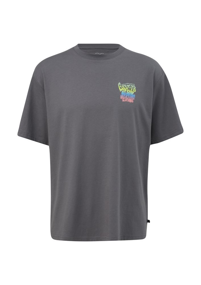 QS designed by Herren T-Shirt aus reiner Baumwolle grau 13  2131619 
