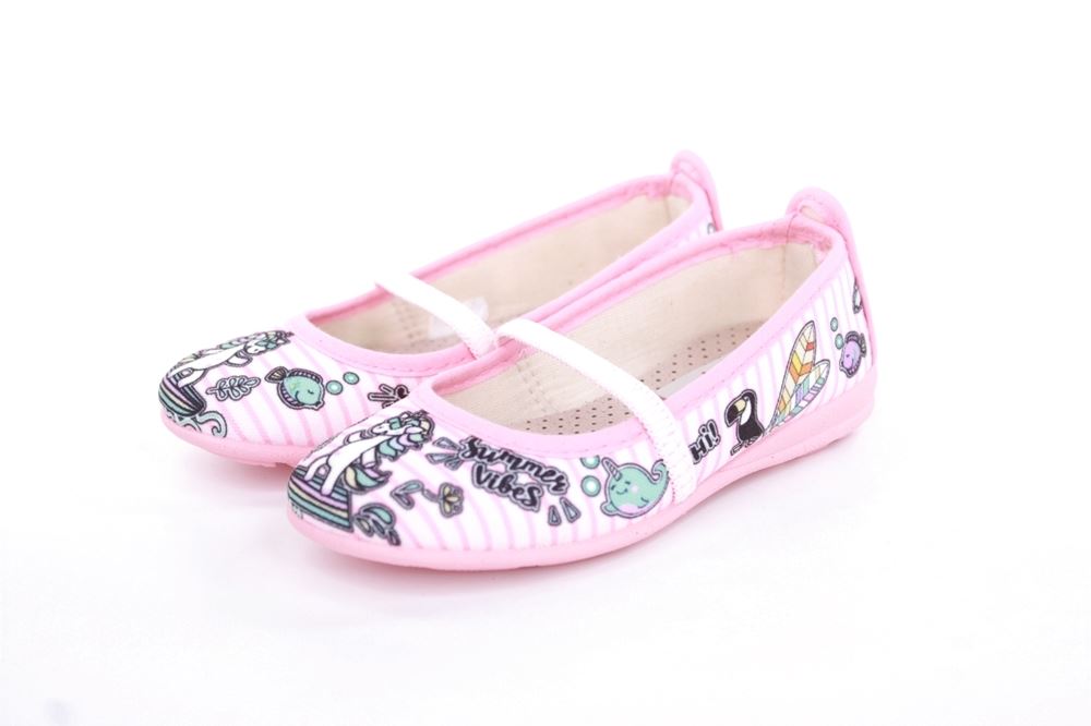 s`knöpfli Kinder Hausschuh Schlupfschuh Mädchen Einhorn- Motiv rosa S13 I28965 