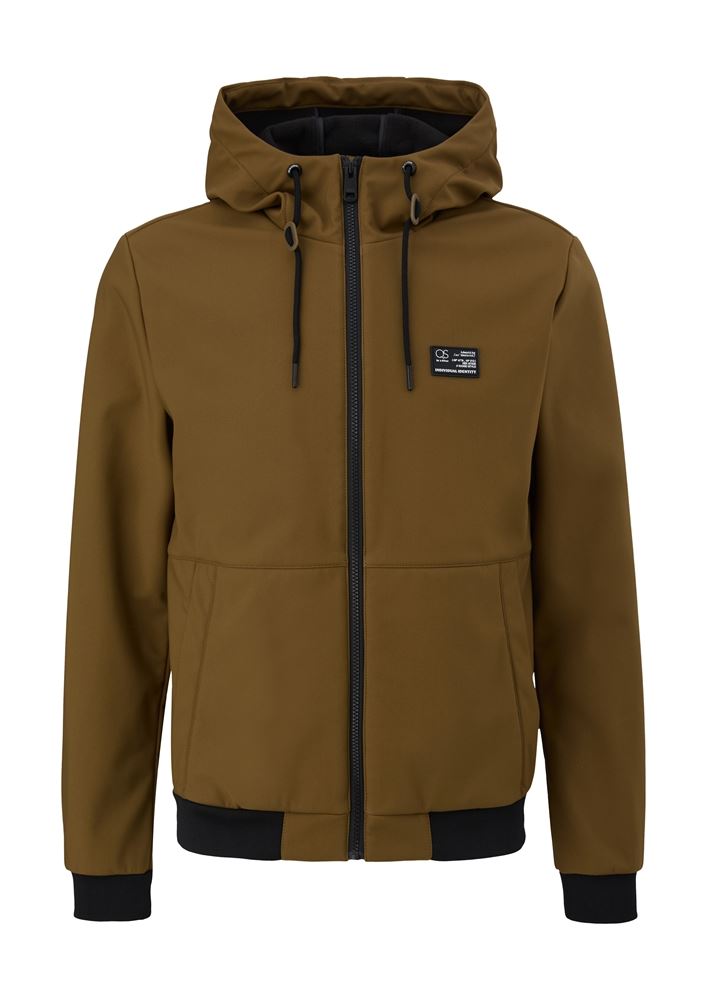 QS designed by Herren Outdoor-Jacke mit Paspeltaschen braun S13  2125485 