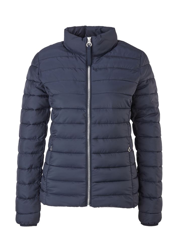 s.Oliver leichte  Damen Steppjacke Stehkragen blau schwarz S22  2116407 44 | 9999 GREY/BLACK | 
